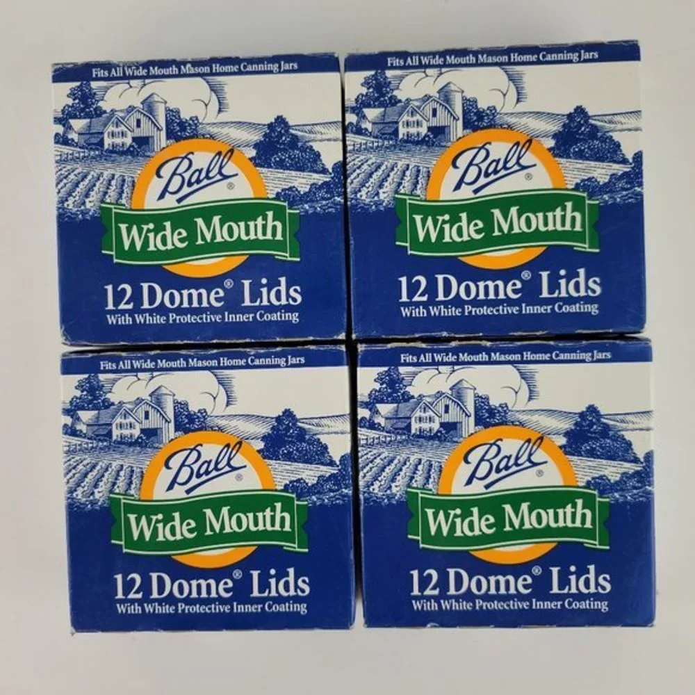 Vintage Ball Wide Mouth Dome Canning Jar‎ Lids 4 Sealed Boxes 12 Lids total 48